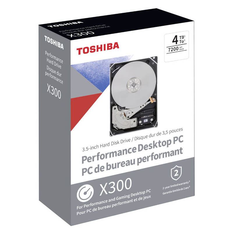 Картинка - 1 Диск HDD Toshiba X300 SATA III (6Gb/s) 3.5&quot; 4TB, HDWR440EZSTA