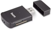 Фото Устройство чтения карт памяти USB2.0 Buro BU-CR-3103 черный, BU-CR-3103