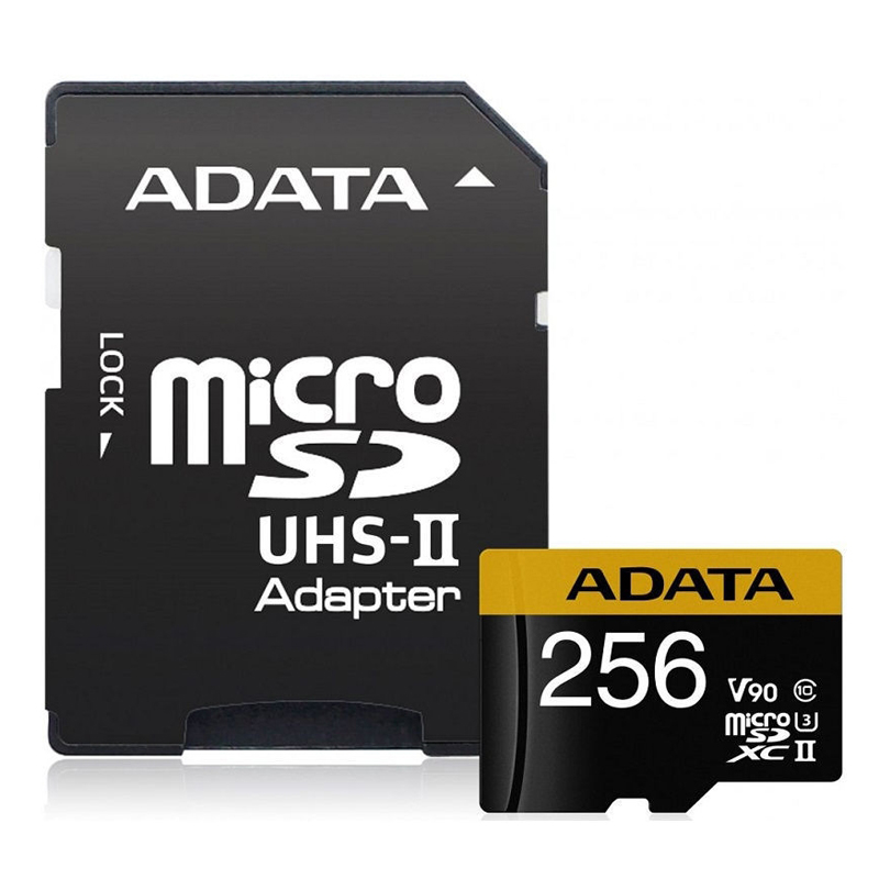 Картинка - 1 Карта памяти ADATA Premier ONE microSDXC UHS-II Class 3 Class 10 256GB, AUSDX256GUII3CL10-CA1