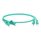 Кабель волоконно-оптический Hyperline MM 50/125 мкм аква 3 м, FC-D2-503-LC/PR-LC/PR-H-3M-LSZH-AQ