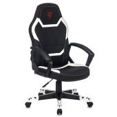 Кресло для геймеров ZOMBIE 10 Чёрно-белый, текстиль/эко.кожа, ZOMBIE 10 WHITE