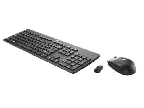 Картинка - 1 Комплект Клавиатура/мышь HP Slim Беспроводной Чёрный, T6L04AA