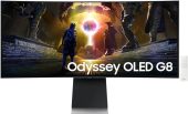 Монитор Samsung Odyssey G8 S34DG852SMXUE 34" OLED серебристый, LS34DG852SMXUE