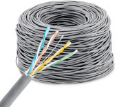 Кабель KingPrice UTP кат. 5e серый 305 м, KP-UTP-C5E-0.5MM-CU-305M