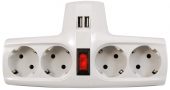 Сетевой фильтр ZIS Pilot T USB белый, Pilot T USB