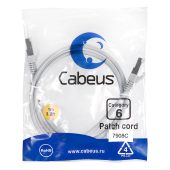 Патч-корд Cabeus FTP кат. 6 серый 1 м, PC-FTP-RJ45-Cat.6-1m-LSZH