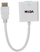 Фото Видео кабель vcom HDMI (M) -> VGA (F) 0.15 м, CG558