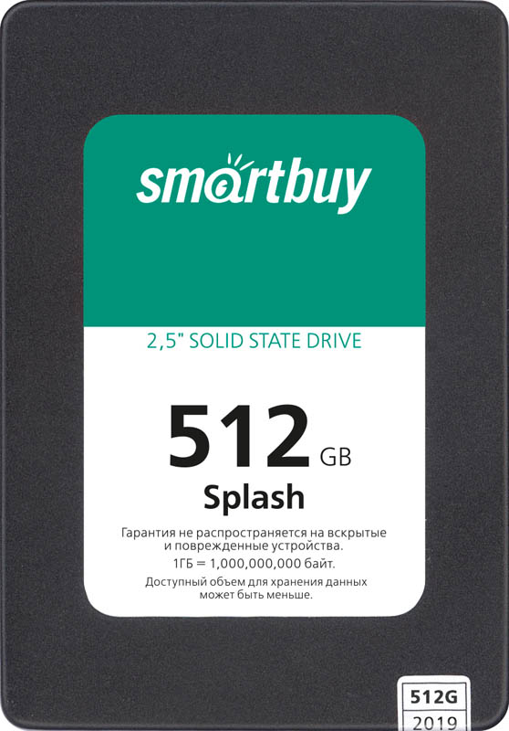 Диск SSD SmartBuy Splash 2.5" 512 ГБ SATA, SBSSD-512GT-MX902-25S3