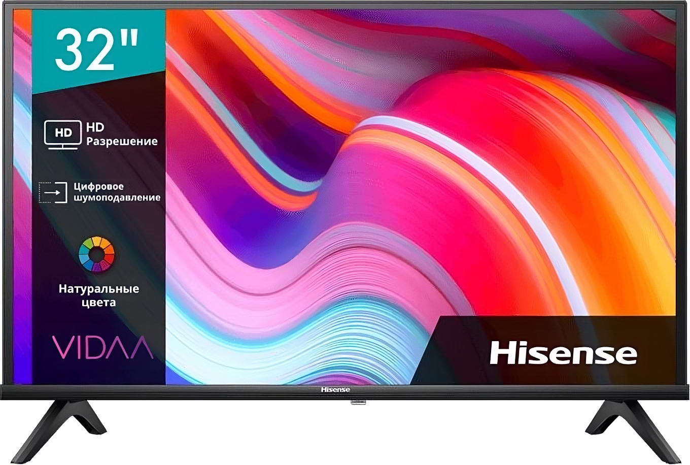Телевизор Hisense 32A4K 32" 1366x768 (WXGA) чёрный, 32A4K
