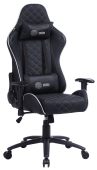 Кресло для геймеров CACTUS CS-CHR-030BLS чёрный, эко.кожа, CS-CHR-030BLS