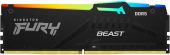 Вид Модуль памяти Kingston FURY Beast RGB 8 ГБ DIMM DDR5 4800 МГц, KF548C38BBA-8