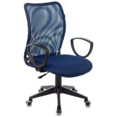 Кресло для операторов БЮРОКРАТ CH-599AXSN Тёмно-синий, ткань, CH-599/DB/TW-10N