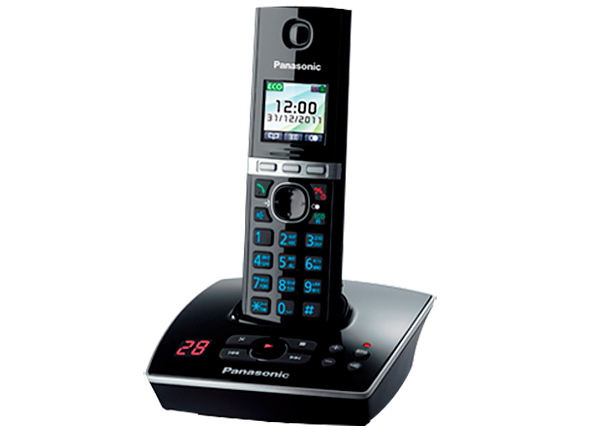 Картинка - 1 DECT-телефон Panasonic KX-TG8061RU Автоответчик Чёрный, KX-TG8061RUB
