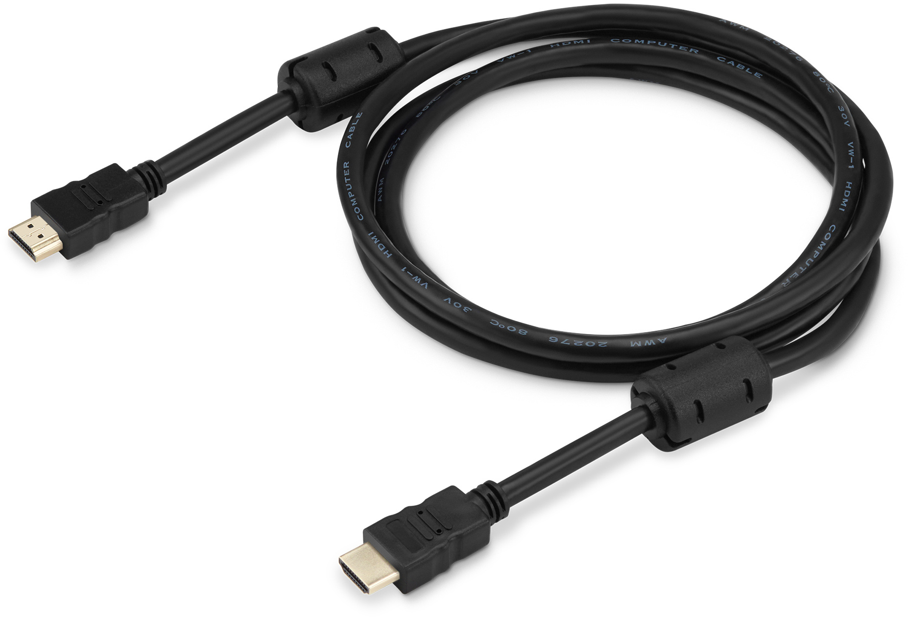 Видео кабель BURO HDMI (M) -> HDMI (M) 1.8 м, HDMI-19M/19M-1.8M-MG