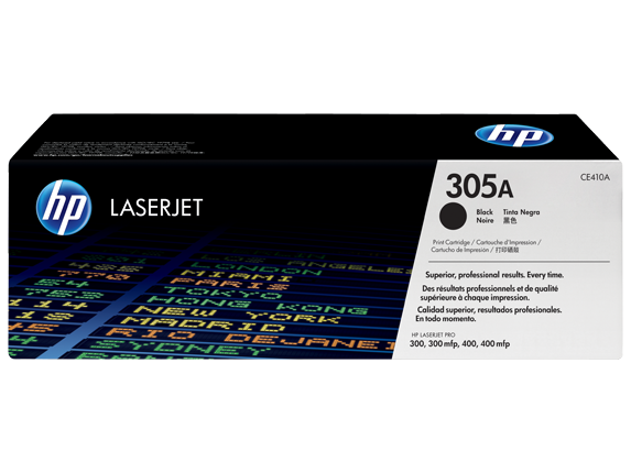 Картинка - 1 Тонер-картридж HP 305A Лазерный Черный 2200стр, CE410A