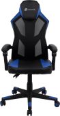 Кресло для геймеров OKLICK -121G чёрно-синий, эко.кожа/сетка, 1987637