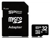 Фото Карта памяти SILICON POWER SP032GBSTH010V10SP microSDHC UHS-I Class 1 C10 32GB, SP032GBSTH010V10SP