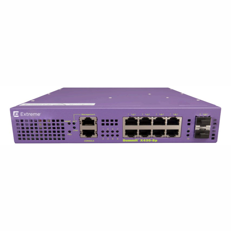 Картинка - 1 Коммутатор Extreme Networks Summit X430-8p 8-PoE Управляемый 10-ports, 16515