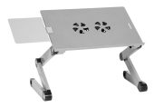 Стол для ноутбука CACTUS LS-T8 для дома и офиса серебристый/серебристый, CS-LS-T8