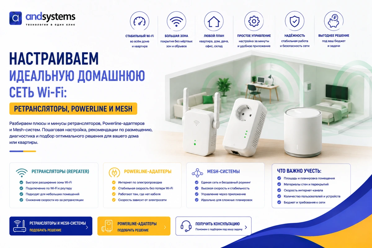 Настраиваем идеальную домашнюю сеть Wi-Fi: ретрансляторы, Powerline и Mesh