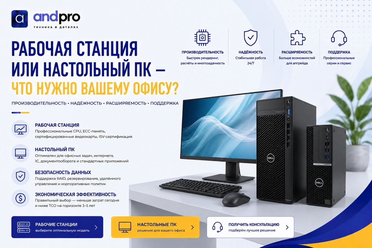 Рабочая станция или настольный ПК: что нужно вашему офису