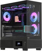 Фото Корпус Formula Crystal E1 Floe Midi Tower Без БП чёрный, CRYSTAL E1 B FLOE