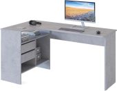 Компьютерный стол Сокол СПм-25 Л для дома и офиса бетон/бетон, 00-00011530