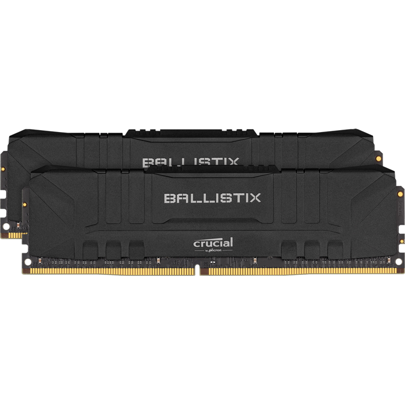 Картинка - 1 Комплект памяти Crucial Ballistix Black 32GB DIMM DDR4 2666MHz (2х16GB), BL2K16G26C16U4B