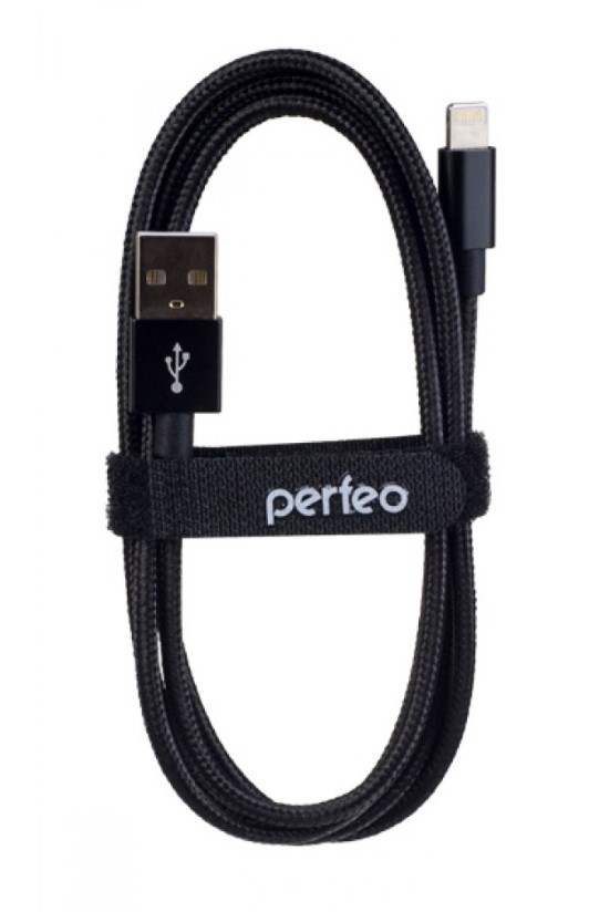 USB кабель Perfeo USB Type A (M) -> Lightning 1 м, I4303