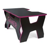 Фото Компьютерный стол Generic Comfort Gamer2 игровой Чёрно-фиолетовый/чёрно-фиолетовый, GAMER2/DS/NV