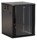 Вид Настенный шкаф Hyperline TWB 18U чёрный, TWB-1845-GP-RAL9004