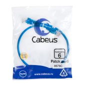 Патч-корд Cabeus UTP кат. 6 Синий 0,5 м, PC-UTP-RJ45-Cat.6-0.5m-BL