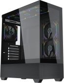 Корпус accord ACC-EL1B TG Midi Tower Без БП чёрный, ACC-EL1B