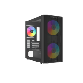 Корпус SAMA S30 Midi Tower Без БП чёрный, S30-BKMPA3X1-GL