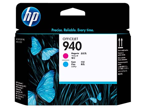 Картинка - 1 Печатающая головка HP 940 Струйный Пурпурный/Голубой, C4901A