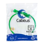 Патч-корд Cabeus UTP кат. 6 Зелёный 0,5 м, PC-UTP-RJ45-Cat.6-0.5m-GN