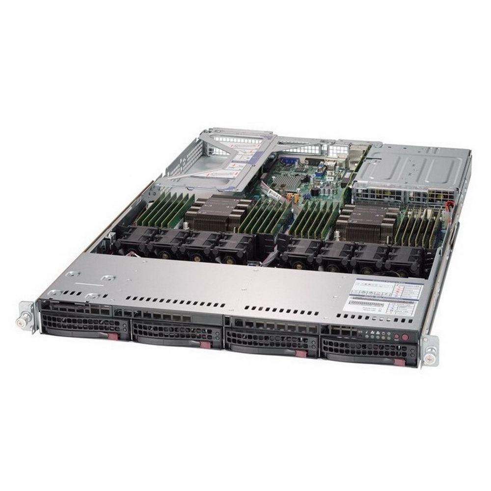 Серверная платформа Supermicro SuperServer 6019U-TR4 4x3.5" Rack 1U, SYS-6019U-TR4