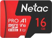 Карта памяти Netac P500 Extreme Pro microSDHC UHS-I Class 1 C10 16GB, NT02P500PRO-016G-R