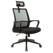Кресло для операторов БЮРОКРАТ MC-201-H Чёрный, сетка/ткань, MC-201-H/TW-11