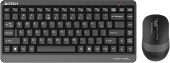 Фото Комплект Клавиатура/мышь A4Tech Fstyler FG1110 Беспроводной чёрный, FG1110 GREY