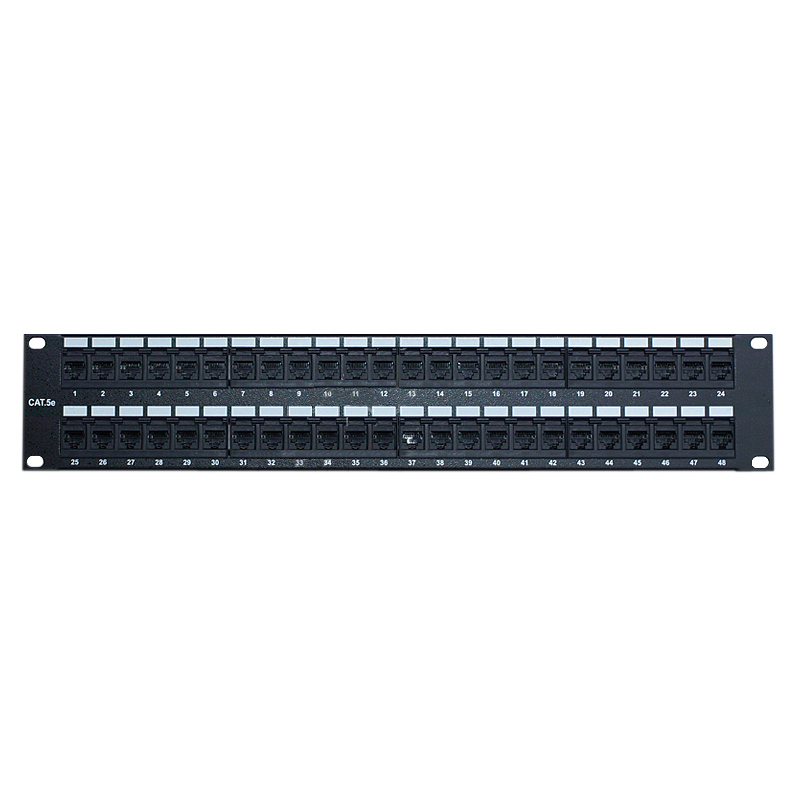 Фото-1 Патч-панель Neomax 48-ports UTP RJ-45 2U, NM-PP-2U48P-UC5E-DB-109-BK
