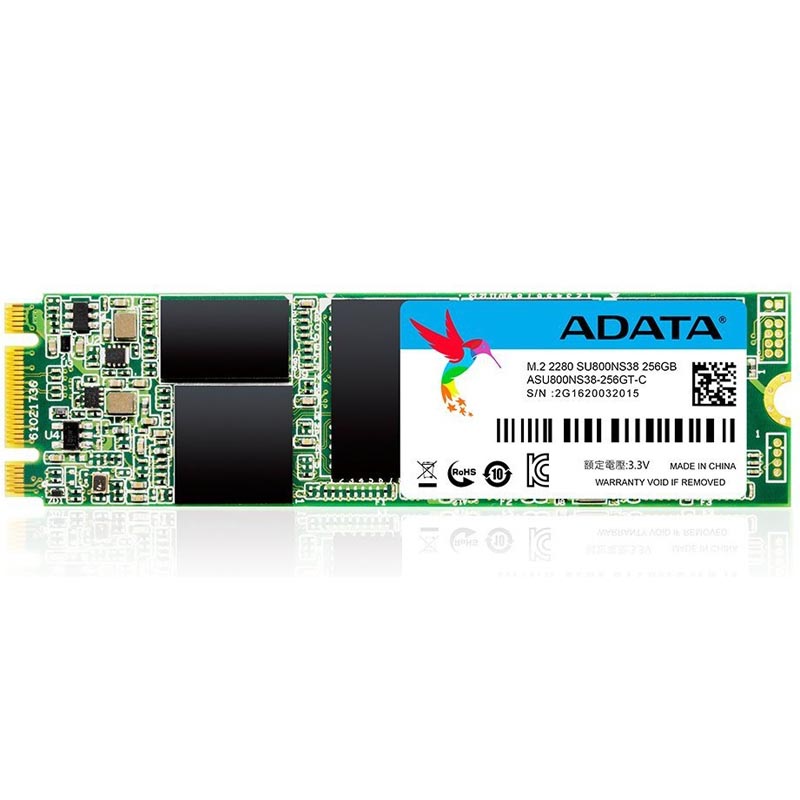 Картинка - 1 Диск SSD ADATA Ultimate SU800 M.2 2280 256GB SATA III (6Gb/s), ASU800NS38-256GT-C