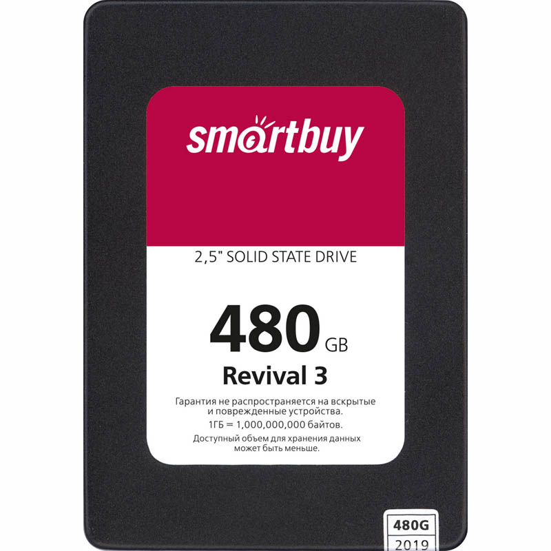Диск SSD SmartBuy Revival 3 2.5" 480GB SATA III (6Gb/s), SB480GB-RVVL3-25SAT3