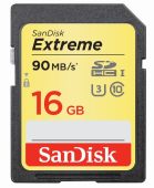 Вид Карта памяти SanDisk Extreme SDHC UHS-I Class 3 C10 16GB, SDSDXNE-016G-GNCIN