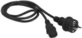 Кабель питания LANMASTER IEC 320 C13 -> Schuko CEE 7 10A 0.5 м, LAN-PP13/SH-0.5-BK