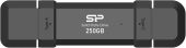 Внешний диск SSD SILICON POWER DS72 250 ГБ 1.8&quot; USB-C чёрный, SP250GBUC3S72V1K