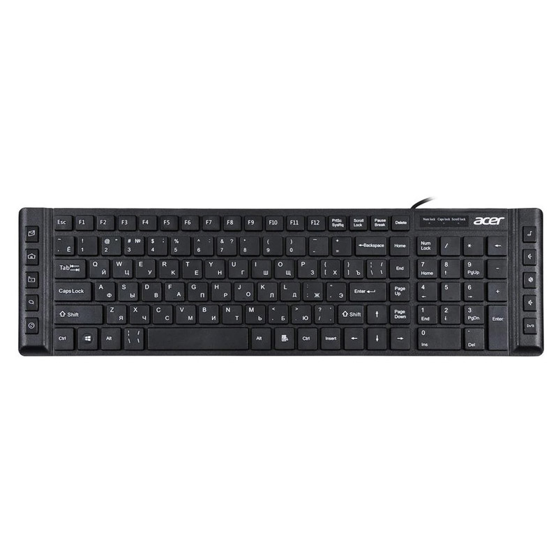 Клавиатура мембранная Acer OKW010 Проводная чёрный, ZL.KBDEE.002