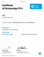 HP Gold Partner 2014