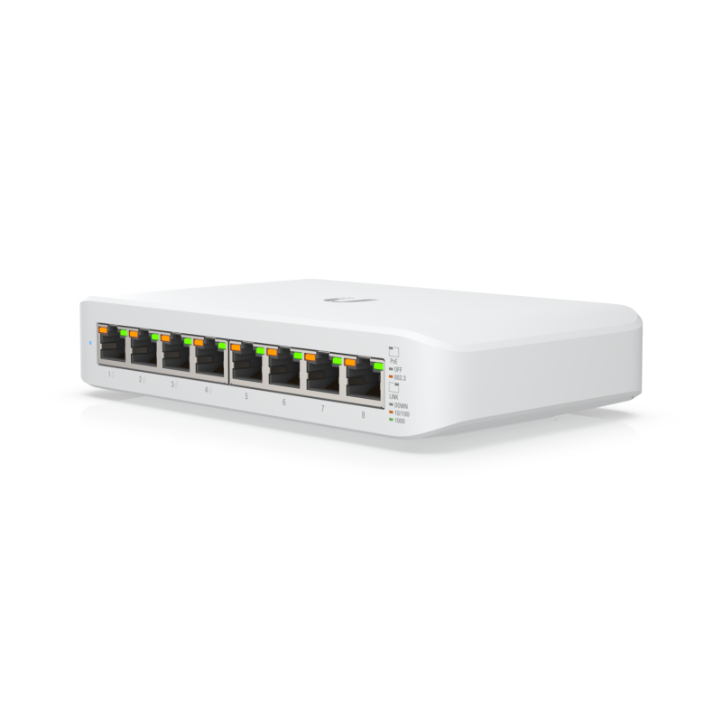 Коммутатор UBIQUITI Switch Lite 8 PoE 4-PoE Неуправляемый 8-ports, USW-Lite-8-PoE