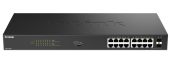 Коммутатор D-Link DGS-1018P 16-PoE Конфигурируемый 18-ports, DGS-1018P/B1A